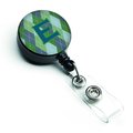 Carolines Treasures Monogram Initial E Blue Argoyle Retractable Badge Reel CJ1020-EBR